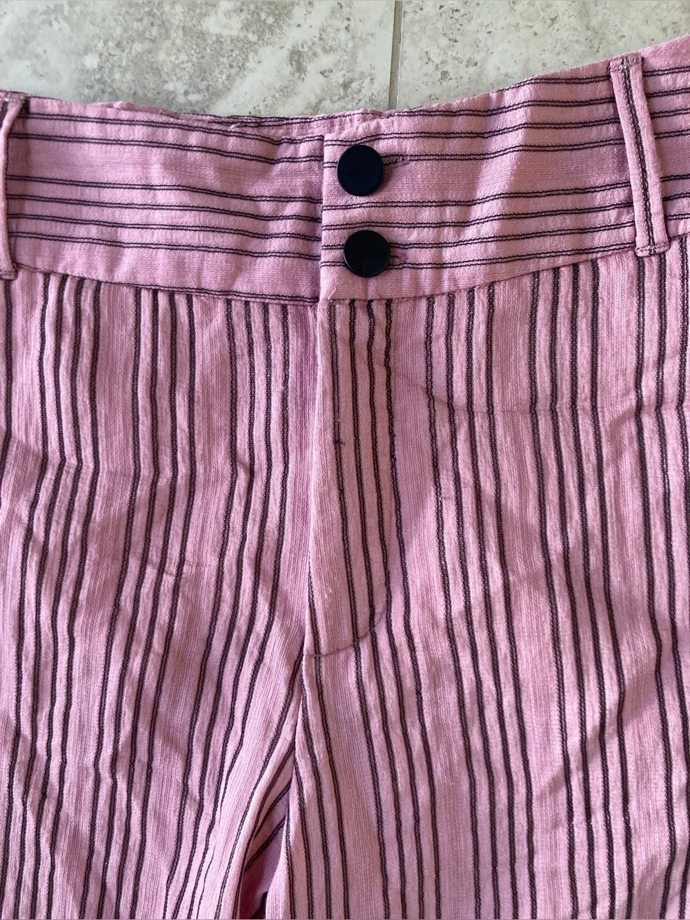 Zara Striped Pants in Pink and Black